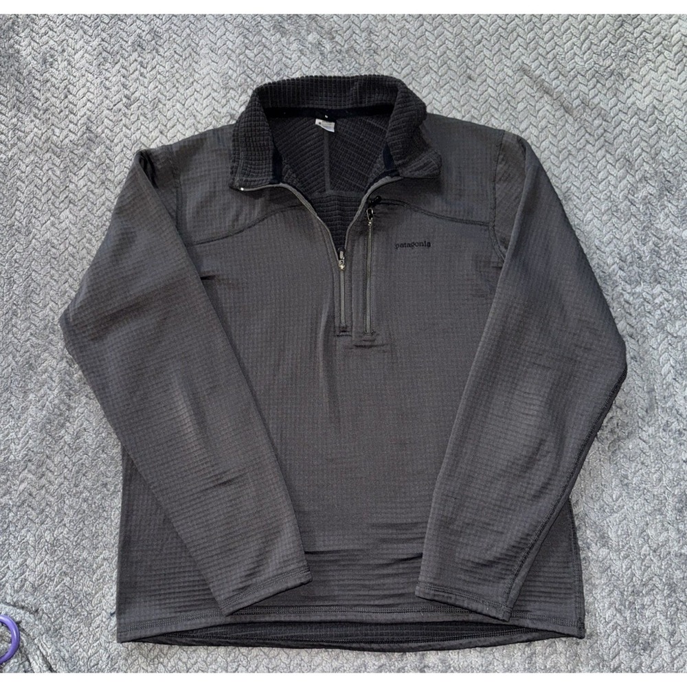 Patagonia Men's R1 Pullover Gray 1/4 Zip Up Tech Fleece Size Large